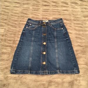 River Island button down denim skirt S 6